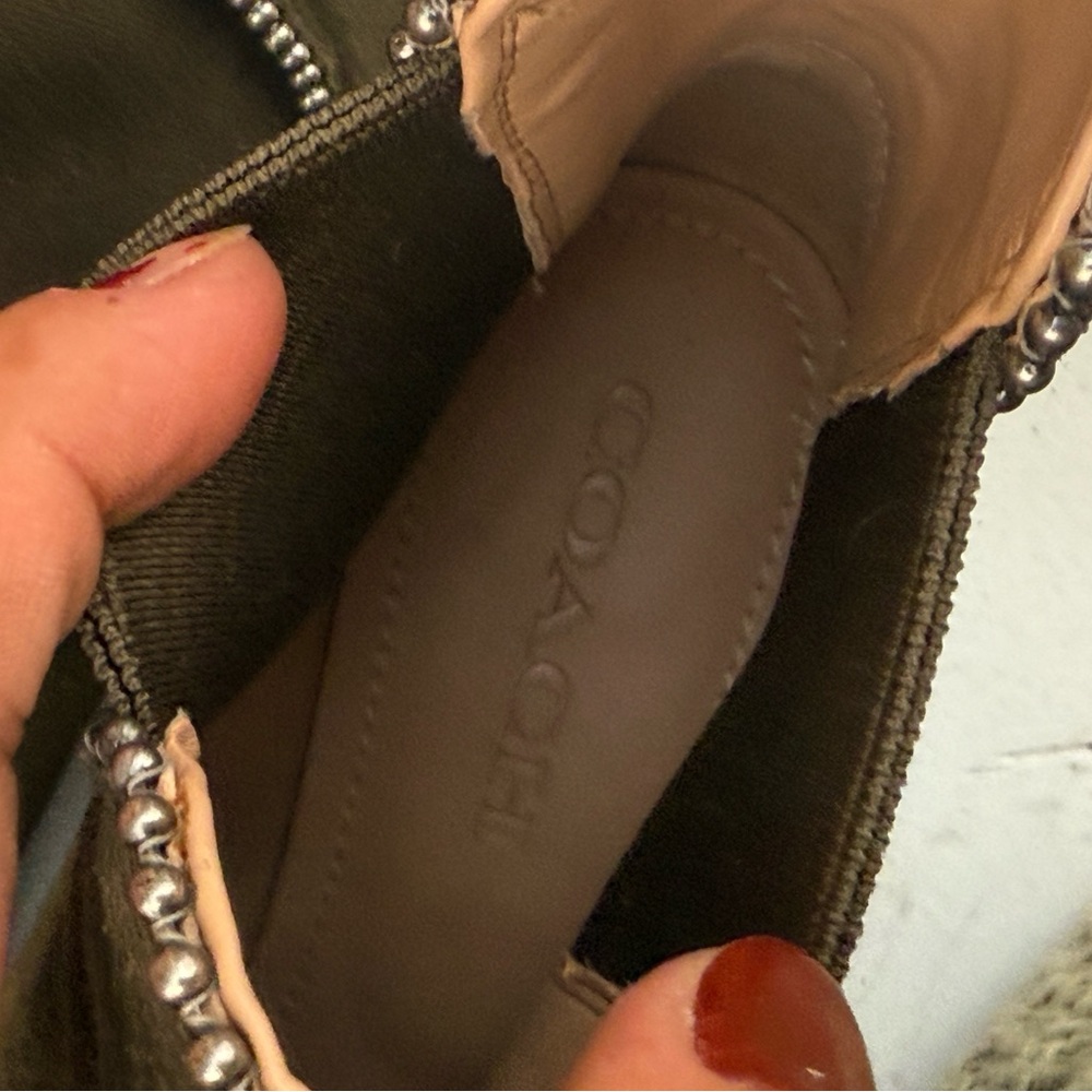 Coach Leather Boots with Silver Studs Size 7 - Picture 5 of 5